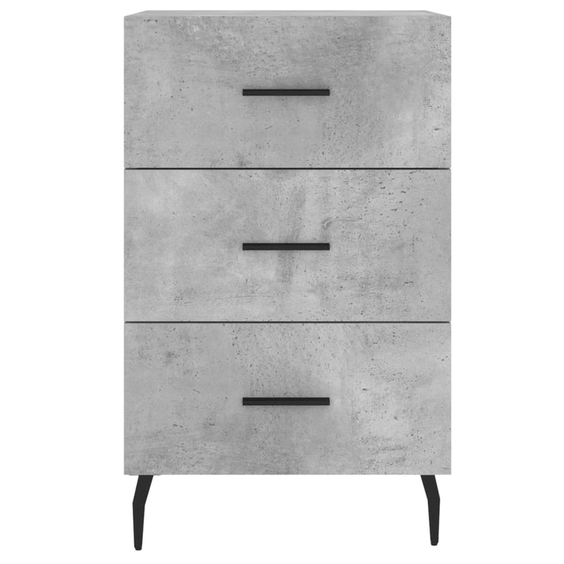 vidaXL betonszürke szerelt fa éjjeliszekrény 40 x 40 x 66 cm