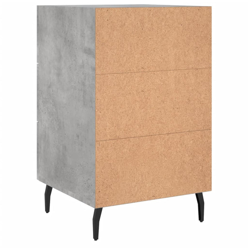 vidaXL betonszürke szerelt fa éjjeliszekrény 40 x 40 x 66 cm