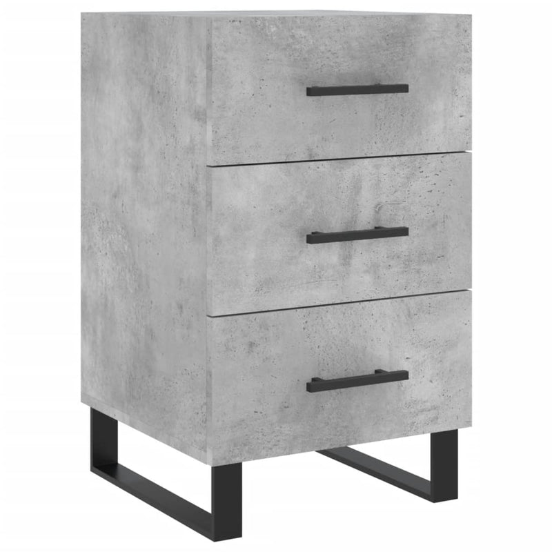 vidaXL betonszürke szerelt fa éjjeliszekrény 40 x 40 x 66 cm