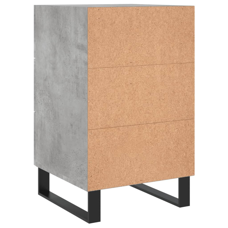 vidaXL betonszürke szerelt fa éjjeliszekrény 40 x 40 x 66 cm