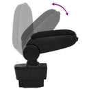 vidaXL autó karfája fekete 12x37x(31-48) cm ABS