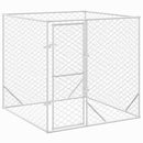vidaXL ezüstszínű kültéri horganyzott acél kutyakennel 2x2x2 m