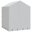 vidaXL ezüstszínű horganyzott acél kutyakennel tetővel 2x2x2,5 m