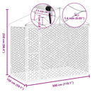 vidaXL ezüstszínű horganyzott acél kutyakennel tetővel 3x1,5x2,5 m