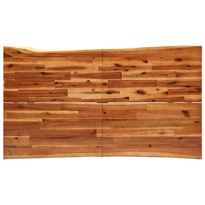 vidaXL tömör akácfa étkezőasztal természetes éllel 140 x 80 x 75 cm