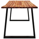 vidaXL tömör akácfa étkezőasztal természetes éllel 160 x 80 x 75 cm