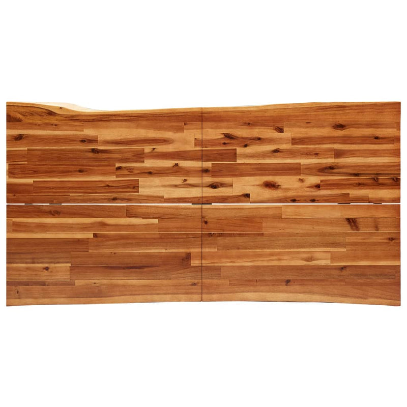 vidaXL tömör akácfa étkezőasztal természetes éllel 160 x 80 x 75 cm