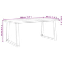 vidaXL tömör akácfa étkezőasztal természetes éllel 180 x 90 x 75 cm