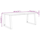 vidaXL tömör akácfa étkezőasztal természetes éllel 200 x 90 x 75 cm