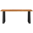 vidaXL tömör akácfa pad természetes éllel 110 cm