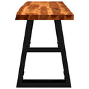 vidaXL tömör akácfa pad természetes éllel 110 cm