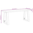 vidaXL tömör akácfa pad természetes éllel 110 cm