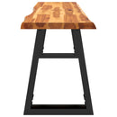 vidaXL tömör akácfa pad természetes éllel 140 cm