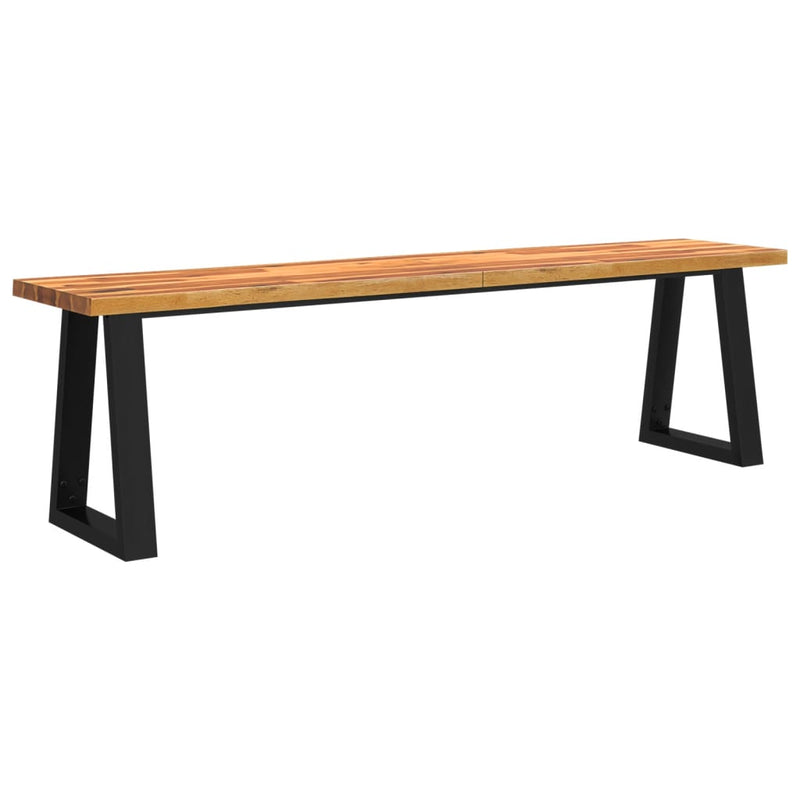 vidaXL tömör akácfa pad természetes éllel 160 cm
