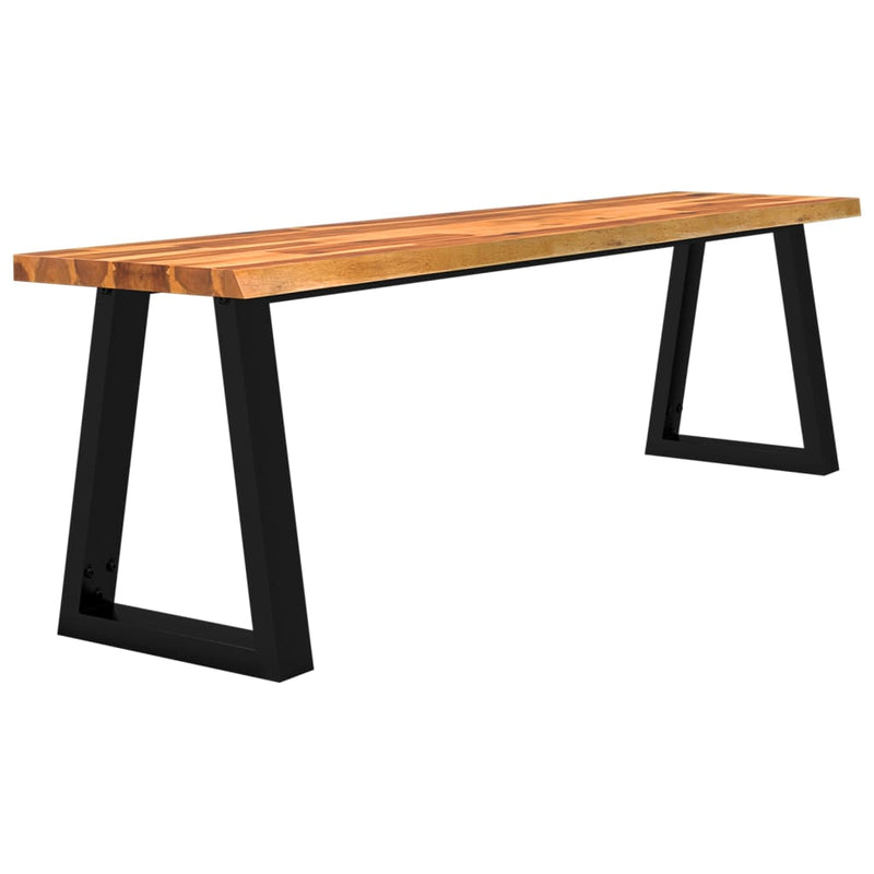 vidaXL tömör akácfa pad természetes éllel 160 cm