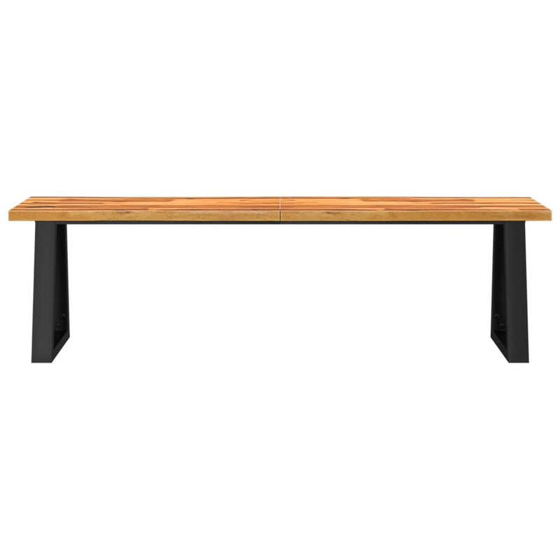 vidaXL tömör akácfa pad természetes éllel 160 cm