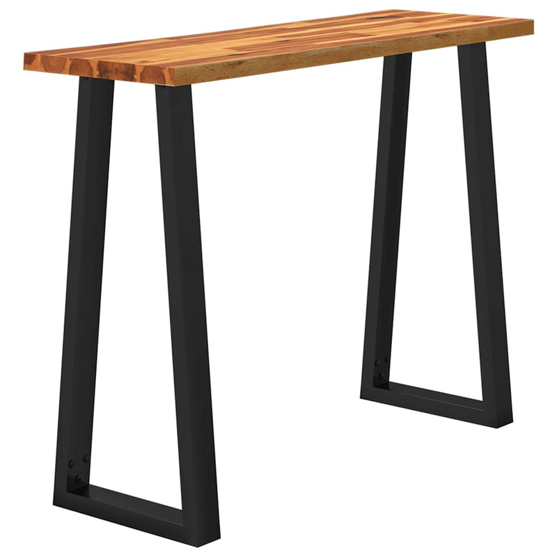 vidaXL tömör akácfa konzolasztal természetes éllel 110x35x80 cm