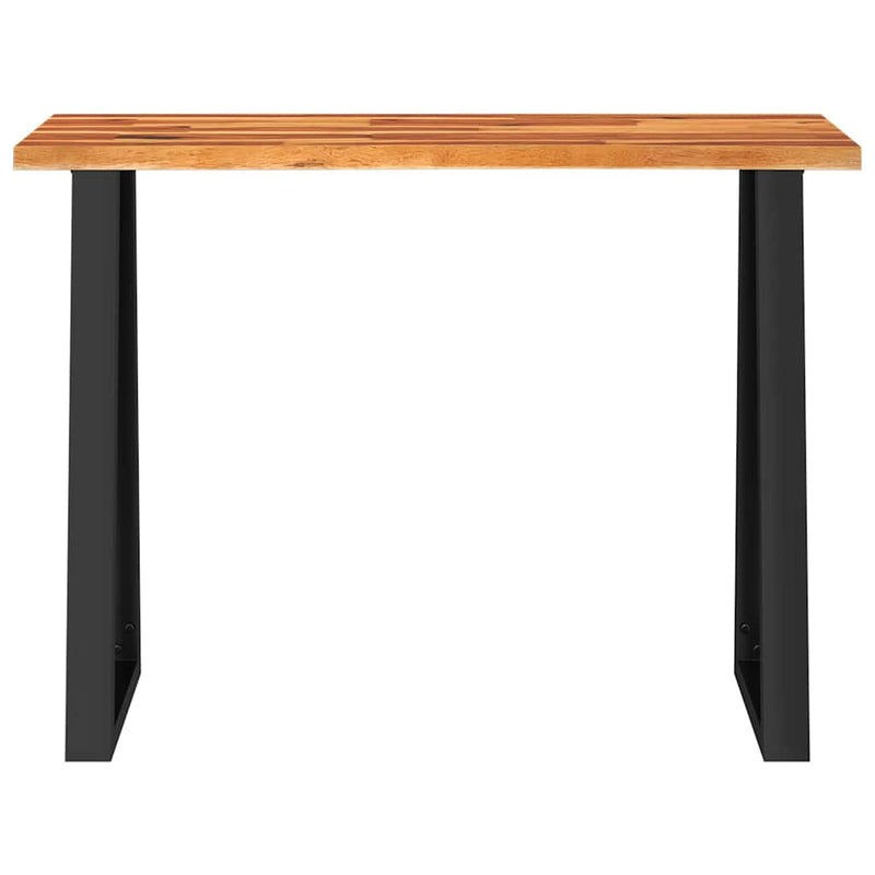 vidaXL tömör akácfa konzolasztal természetes éllel 110x35x80 cm