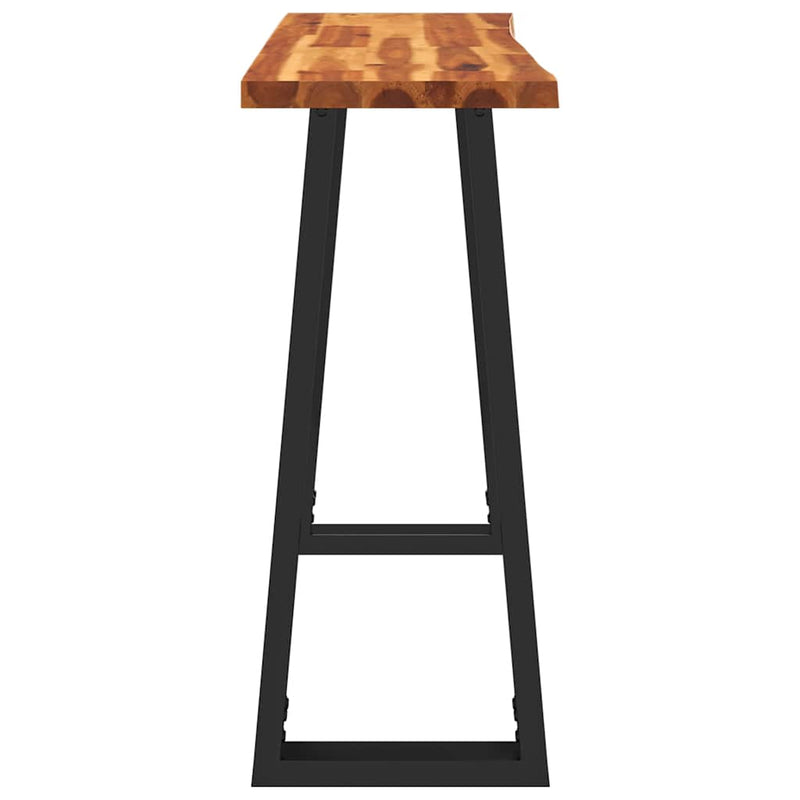 vidaXL tömör akácfa konzolasztal természetes éllel 110x35x80 cm