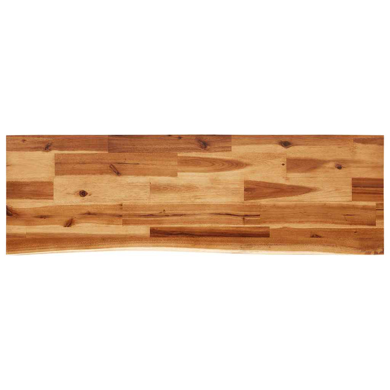 vidaXL tömör akácfa konzolasztal természetes éllel 110x35x80 cm
