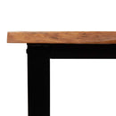 vidaXL tömör akácfa konzolasztal természetes éllel 110x35x80 cm