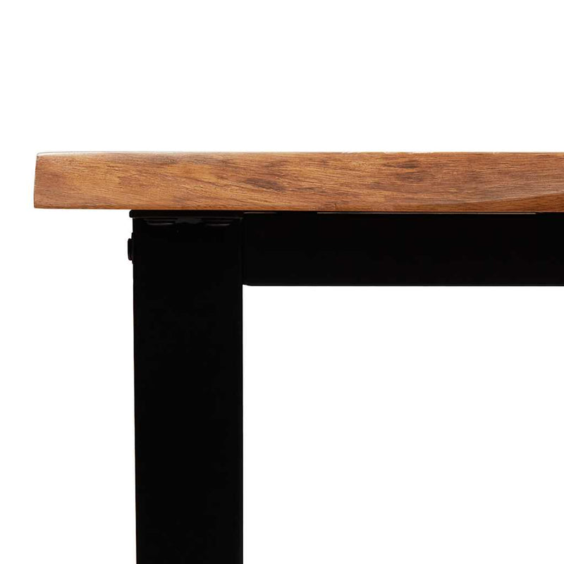 vidaXL tömör akácfa konzolasztal természetes éllel 110x35x80 cm