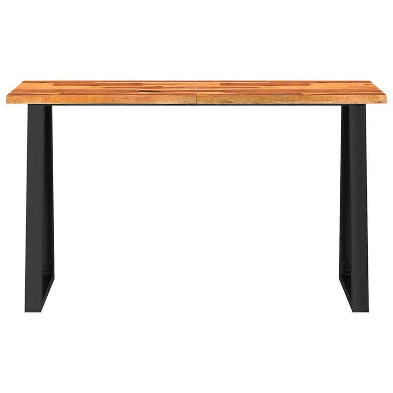 vidaXL tömör akácfa konzolasztal természetes éllel 140 x 40 x 80 cm