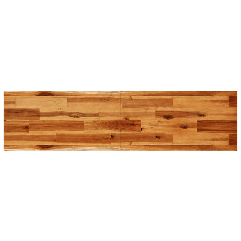 vidaXL tömör akácfa konzolasztal természetes éllel 140 x 40 x 80 cm
