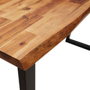 vidaXL tömör akácfa konzolasztal természetes éllel 140 x 40 x 80 cm