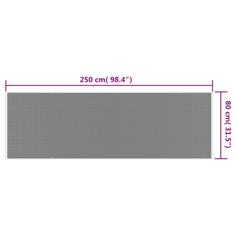 vidaXL tengerészkék és fehér megfordítható kültéri szőnyeg 80x250 cm