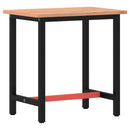vidaXL tömör bükkfa és fém munkaasztallap 80x55x81,5 cm