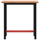 vidaXL tömör bükkfa és fém munkaasztallap 80x55x81,5 cm