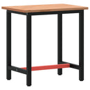 vidaXL tömör bükkfa és fém munkaasztallap 80x55x81,5 cm