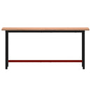 vidaXL tömör bükkfa és fém munkaasztallap 180x55x81,5 cm