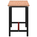 vidaXL tömör bükkfa és fém munkaasztallap 180x55x81,5 cm