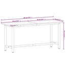 vidaXL tömör bükkfa és fém munkaasztallap 180x55x81,5 cm
