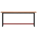 vidaXL tömör bükkfa és fém munkaasztallap 200x55x81,5 cm