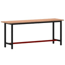 vidaXL tömör bükkfa és fém munkaasztallap 200x55x81,5 cm