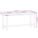 vidaXL tömör bükkfa és fém munkaasztallap 200x55x81,5 cm