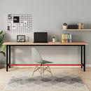 vidaXL tömör bükkfa és fém munkaasztallap 220x55x81,5 cm