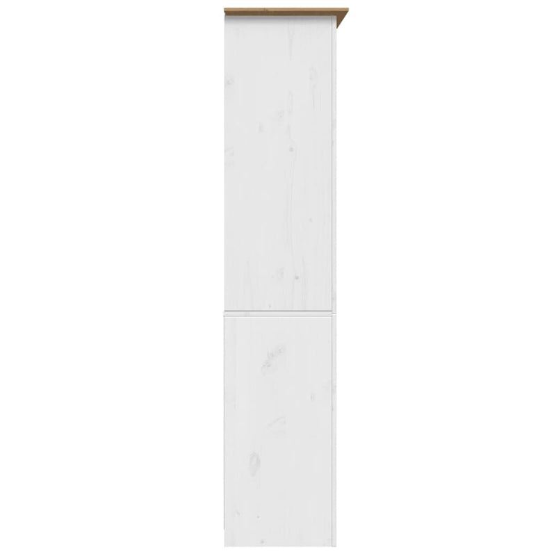 vidaXL BODO fehér és barna tömör fenyőfa könyvespolc 82 x 40 x 173 cm