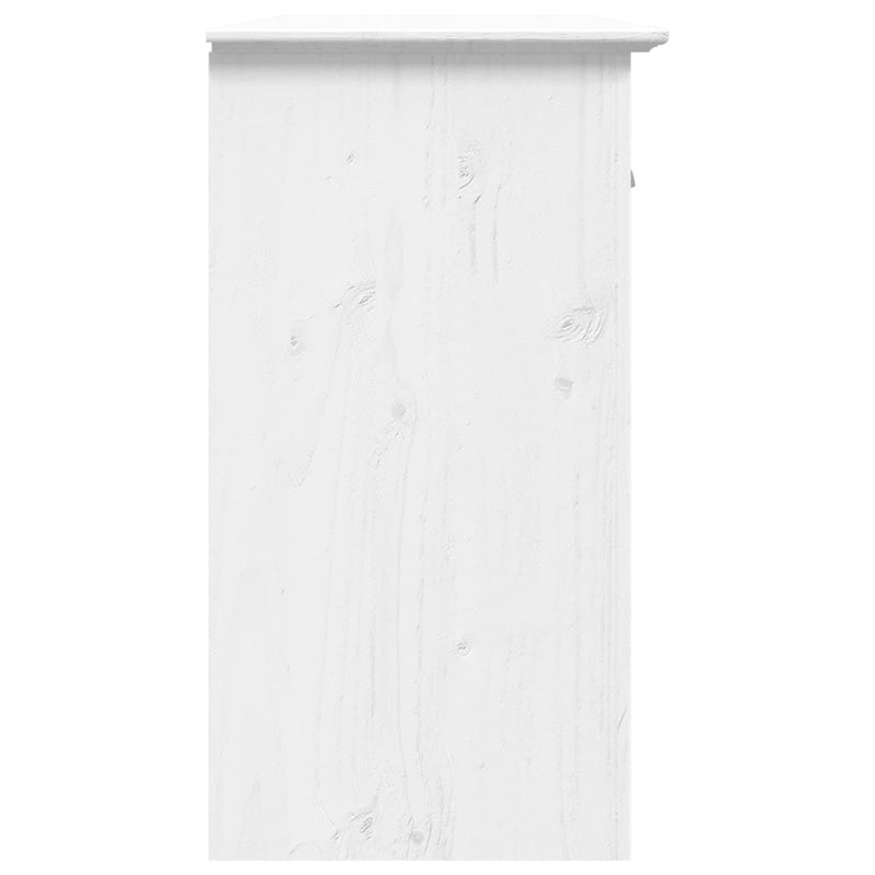 vidaXL BODO fehér tömör fenyőfa tálalószekrény 115,5x44x80 cm