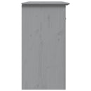 vidaXL BODO szürke tömör fenyőfa tálalószekrény 115,5x44x80 cm