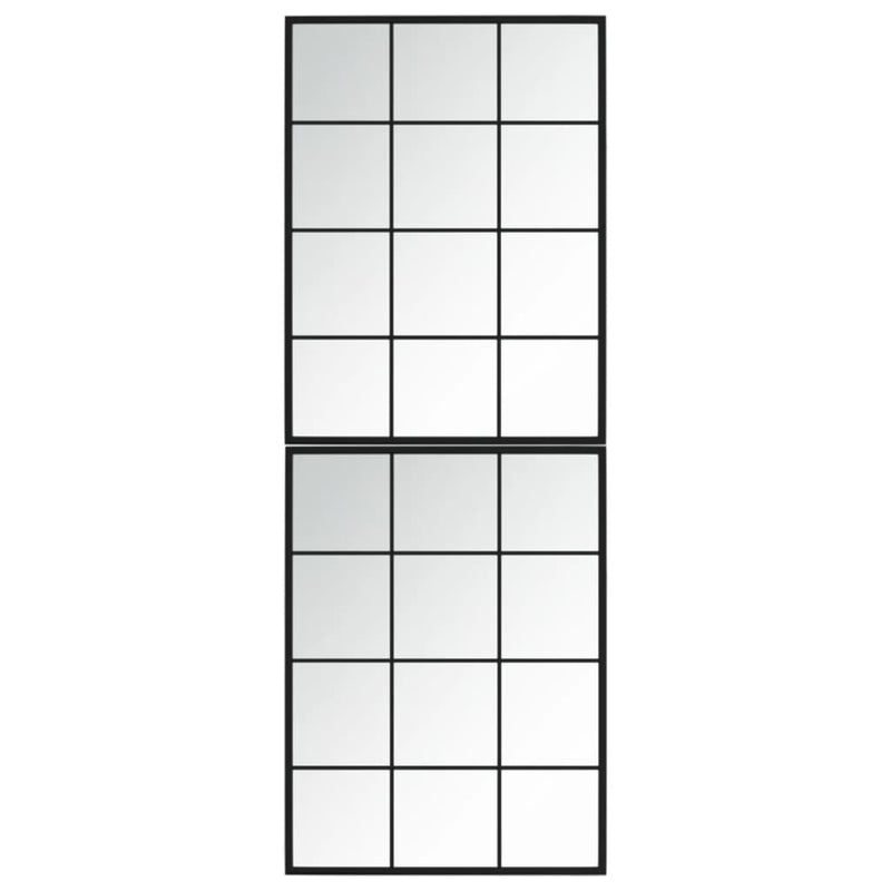 vidaXL 2 db fekete fém fali tükör 80x60 cm