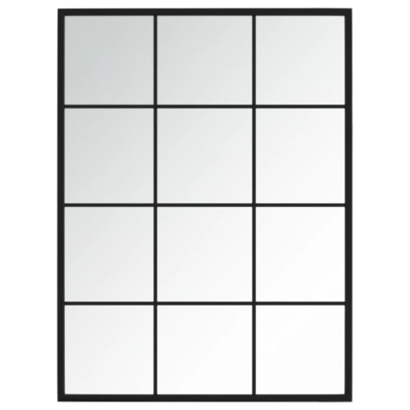 vidaXL 2 db fekete fém fali tükör 80x60 cm