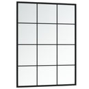 vidaXL 3 db fekete fém fali tükör 80x60 cm