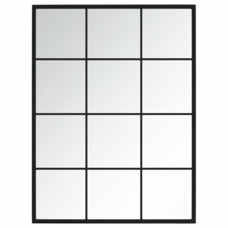 vidaXL 3 db fekete fém fali tükör 80x60 cm