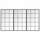 vidaXL 3 db fekete fém fali tükör 100x60 cm