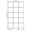 vidaXL 4 db fekete fém fali tükör 100x60 cm