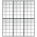 vidaXL 6 db fekete fém fali tükör 100x60 cm